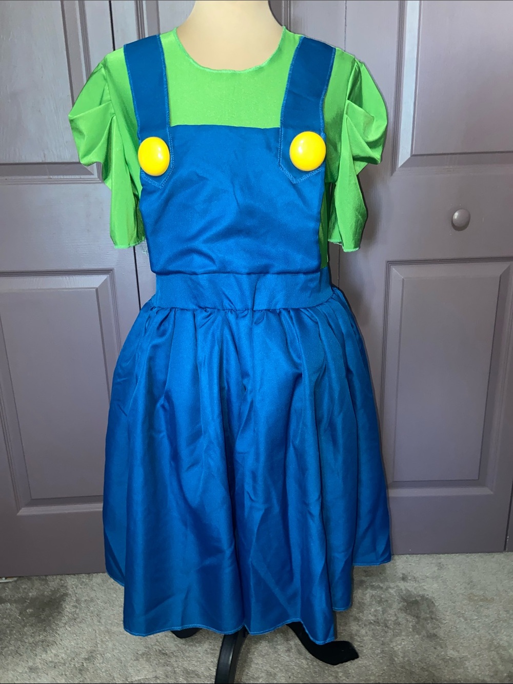 Super Mario Rubie's Luigi Dress Costume Halloween Nintendo Adult Female Large
